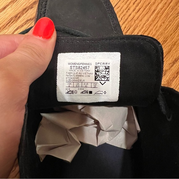 NWOT Sperry Seaport Tahoe black boot loafer oxford leather lace up top sider 9 - Picture 6 of 6